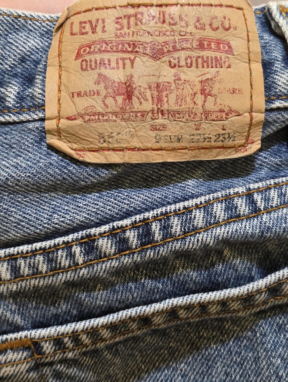 VTG Levis 550 Straight-Leg Med/Light Wash Jeans Boys 9 Slim - Picture 4 of 12